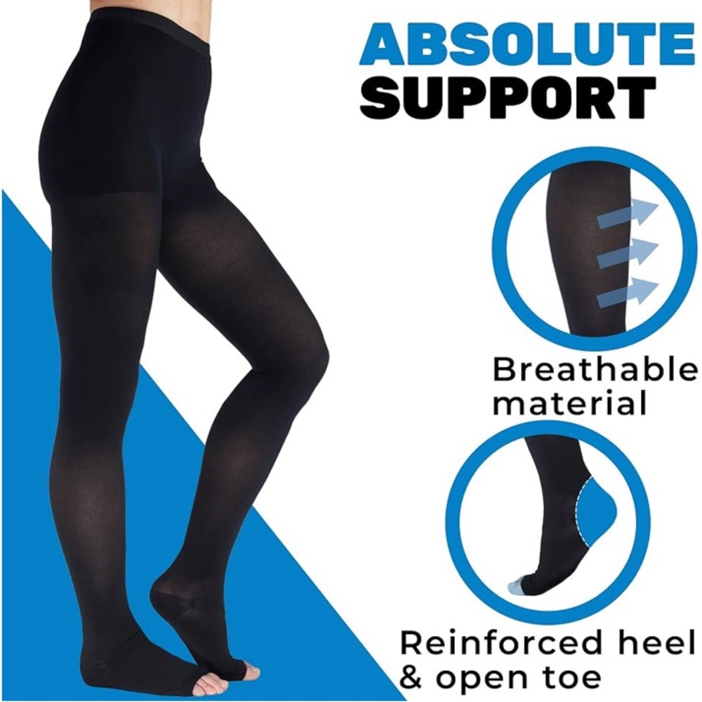 ABSOLUTE SUPPORT Compression Bundle 3 Open Toe Varicose Veins Circulation pain